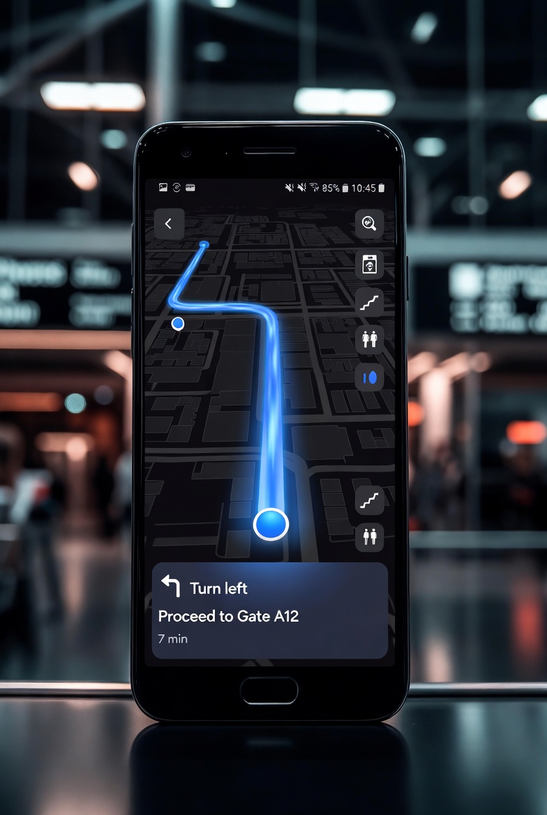 Navigation intérieure vers la porte A12